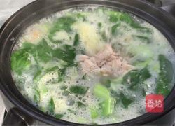 青菜虾皮小米粥的做法图解8
