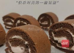 巧克力奶油蛋糕卷的做法图解12