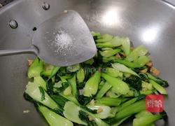 猪油渣炒小棠菜的做法图解9
