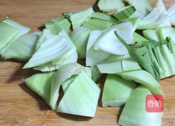 猪血烧菜梗的做法图解4