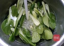 菜心炒鸡蛋的做法图解2