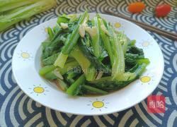 清炒油麦菜的做法图解8