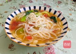 番茄青菜汤面的做法图解4