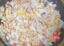 娃娃菜丸子炒饭的做法图解7