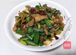 蒜苗炒腊肉的做法图解6