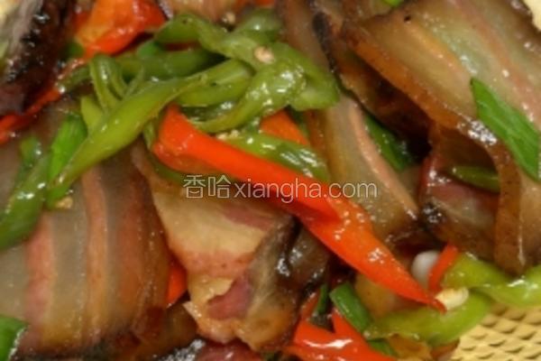青红椒炒蔡陈记平武腊肉