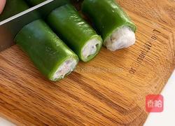 青椒酿虾滑的做法图解2
