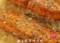 蒜香柠檬否煎三文鱼的做法图解8