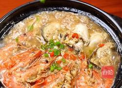 蒜蓉生蚝大虾煲的做法图解6