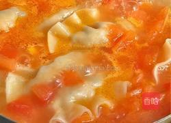 番茄酸汤水饺的做法图解5